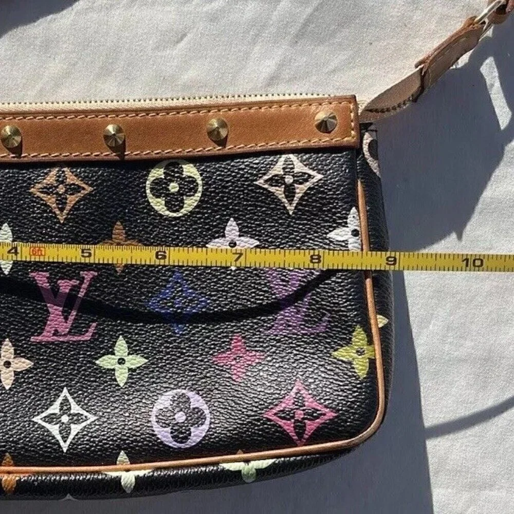 Louis Vuitton Black Multicolor Monogram Canvas Pochette Accessoires - Picture 10 of 16